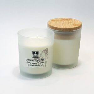 Engraved Soy Candle in Glass Tumbler &#8211; Unscented candle 7 Oz